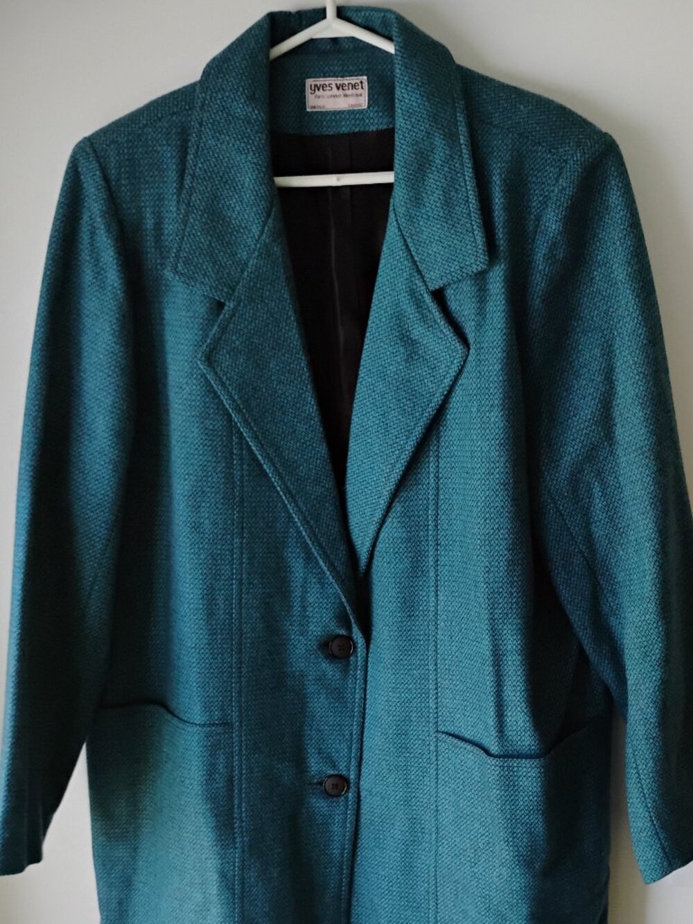 Yves Venet Vintage 1980s Wool 2-Piece Blazer & Skirt Set Plus Size 18/20 XXL